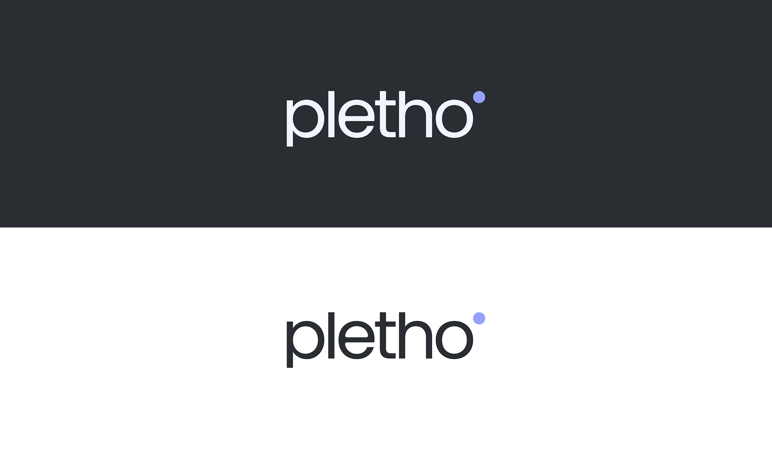 Pletho brand identity — minimalist logo design health tech startup visual identity